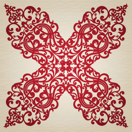 Vector baroque ornament in Victorian style. Ornate element for design. Toolkit for designer. It can be used for decorating of wedding invitations, greeting cards, decoration for bags and clothes.のイラスト素材