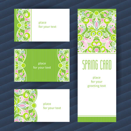 Vintage ornate card with Eastern elements. Decor for Easter card with floral ornaments. Ornamental spring frame for greeting card, wedding invitation. Filigree vector border, place for your text.のイラスト素材