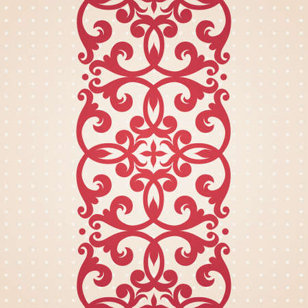 Vector baroque border in Victorian style. Element for design. It can be used for decorating of wedding invitations, greeting cards, decoration for bags and clothes.のイラスト素材