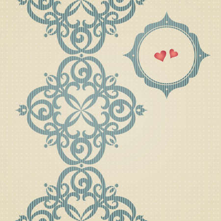 Vector seamless border in Victorian style. Element for design. Ornament  endless pattern. It can be used for decorating of wedding invitations, greeting cards, decoration for bags and clothes.のイラスト素材