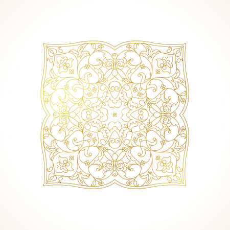 Vintage decor, ornate border, vignettes for design template.のイラスト素材