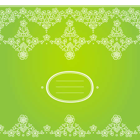 Vector spring floral border in east style. Element for design. Ornamental background. It can be used for decorating of wedding invitations, greeting cards, decoration for bags and clothes.のイラスト素材