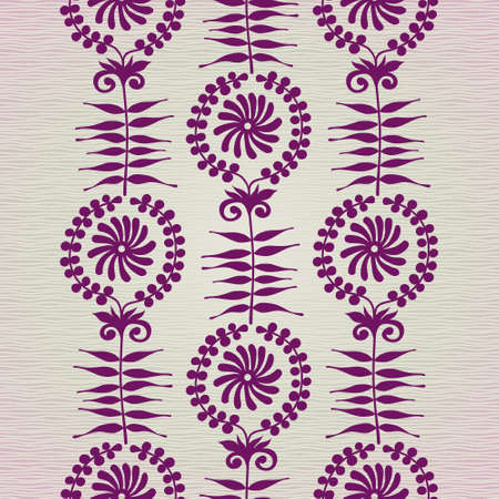 Ornate floral seamless border. Vector pattern in ethnic style. Ornamental backdrop. Contrast lace...