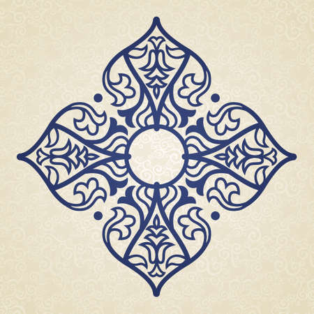 Vector baroque ornament in east style. Ornate element for design. Toolkit for designer. It can be used for decorating of wedding invitations, greeting cards, decoration for bags and clothes.のイラスト素材