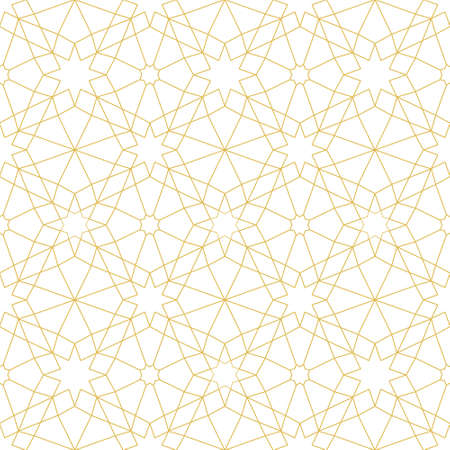 Vintage golden seamless pattern, design element in Eastern style. Geometric ornament. Luxury element in Eastern style. Geometry decoration for wallpaper, background, web page. Arabic motifs.のイラスト素材