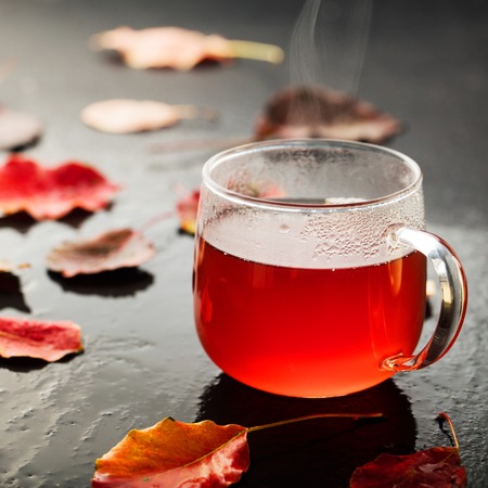 Jam Linden and linden flowers on the stone board in a glass jarの写真素材
