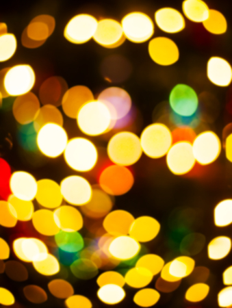 Christmas Eve, New Year decoration lights bokeh blurred