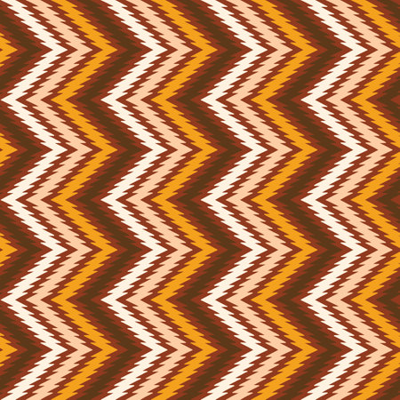 Hand Drawn Earthy Tones Tribal Lightning Vector Seamless Pattern. Navajo Graphic Print. Aztec Geometric Background. Ethnic Boho Stripes Design perfect for Textiles, Fabricのイラスト素材