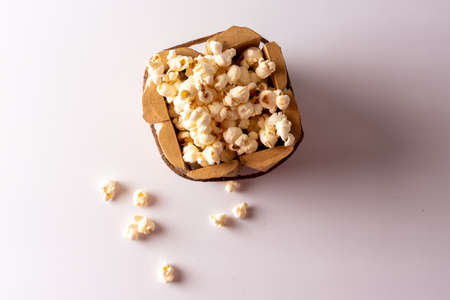 typical foods of festa junina brazilian isolated on white background. Popcornの写真素材