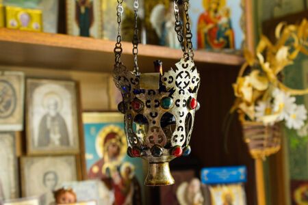 Lamp on the  iconsの写真素材