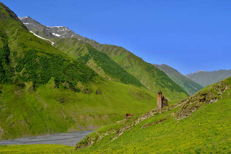 A trek from Omalo to Shatili through Atsunta Pass, Georgia.