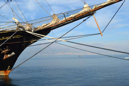 Beautiful old boat in the port of Gaeta, Italy.