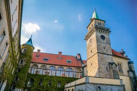 Hruba skala castle built on the top of sandstone rocks. Bohemian Paradise, Czech: Cesky raj, Czech Republic. Travel and architecture background. Medieval chateau. May 16, 2020のeditorial素材