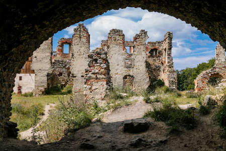 Ruins of gothic fortress and renaissance castle Zviretice, Bakov nad Jizerou, Central Bohemian Region, Czech Republic. July 18, 2020のeditorial素材