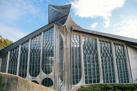 The Church of Saint Joan of Arc in the center of the ancient market square, Rouen, Normandy, France, September 25, 2019のeditorial素材