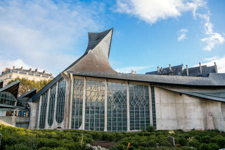 The Church of Saint Joan of Arc in the center of the ancient market square, Rouen, Normandy, France, September 25, 2019のeditorial素材