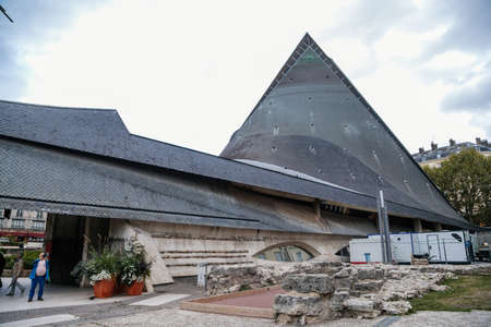 The Church of Saint Joan of Arc in the center of the ancient market square, Rouen, Normandy, France, September 25, 2019のeditorial素材