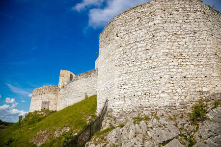 Ruins of gothic castle Rabi in National Park Sumava, Rabi, Czech Republic, June 01, 2019.のeditorial素材