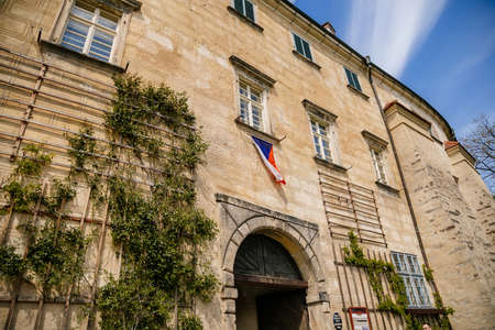 Ancient medieval gothic castle Grabstejn. Renaissance chateau, Chotyne, Liberec Region, Czech Republic, May 08, 2019のeditorial素材