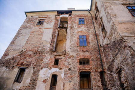Old baroque castle Jezeri and its slow reconstruction, Northern Bohemia, Czech Republic, September 19, 2020のeditorial素材