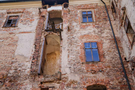 Old baroque castle Jezeri and its slow reconstruction, Northern Bohemia, Czech Republic, September 19, 2020のeditorial素材
