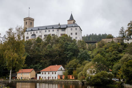 Medieval castle Rozmberk nad Vltavou, South Bohemia, Czech Republic, September 26, 2020のeditorial素材