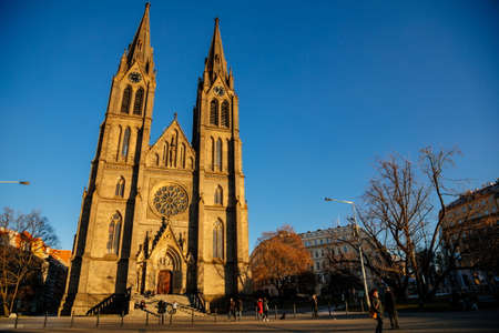Neo-Gothic Roman Catholic church of St. Ludmila at Peace Square, Kostel sv. Ludmily at Nameti Miru...