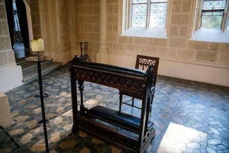 Trebon, South Bohemia, Czech Republic, 9 October 2021: Schwarzenberg family tomb at gothic style in...