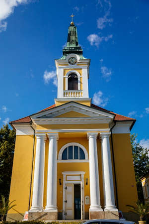Frantiskovy Lazne, Western Bohemia, Czech Republic, 14 August 2021: Church of the Exaltation of St....