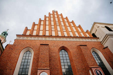 Warsaw, Poland, 13 October 2021: John's Archcathedral, Roman Catholic church within the Old Town precinct, Brick Gothic structure, one of major cathedrals, temple, UNESCO as a World Heritage Siteのeditorial素材