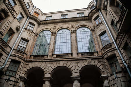 Saint Petersburg, Russia, 18 October 2021: Profitable House of early 20th century in Art Nouveau...
