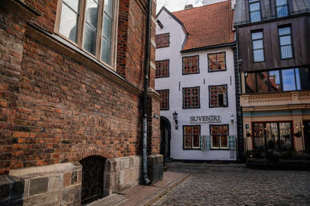 Riga, Latvia, 14 October 2021: John's Church, UNESCO heritage in Baltic states, Northern Gothic...