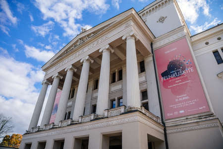 Riga, Latvia, 14 October 2021: neo-classical Latvian National Academic Opera and Ballet on Aspazijas Boulevard constructed in 1863 by architect Ludwig Bohnstedt, theater at autumn sunny dayのeditorial素材