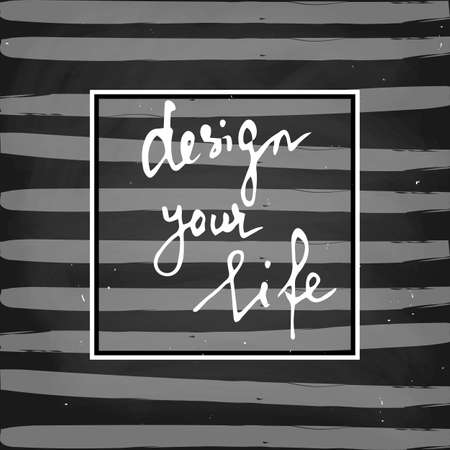 Vector handwritten text design your life.のイラスト素材