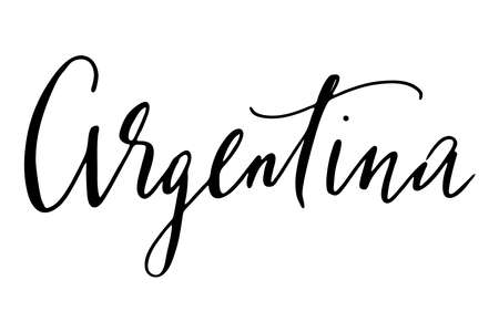 Argentina handwritten text vectorのイラスト素材