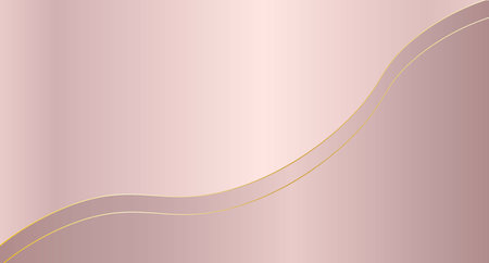 Abstract gradient background in delicate pink-beige tones with a golden wave.のイラスト素材