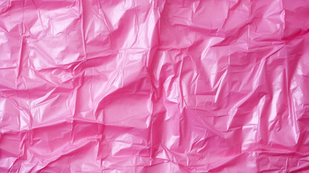 Pink crumpled paper texture background. Close up of crumpled paper texture.の素材