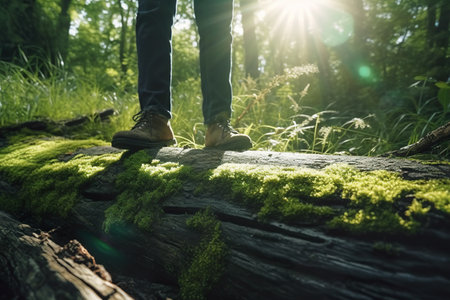 Coffee cup on the windowsill with flower bouquet backgroundの素材