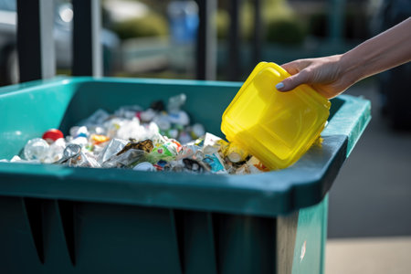 Eco-Conscious Hand Recycling Plastic Container.の素材