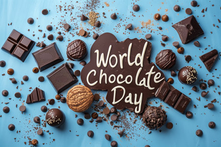 Assorted Chocolates Celebrating World Chocolate Dayの素材