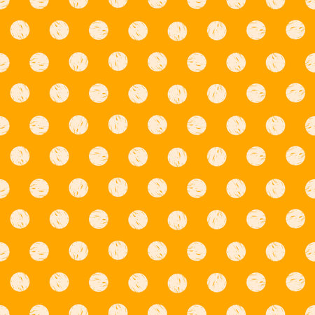 Vector fabric circles abstract seamless pattern background with hand drawn elementsのイラスト素材