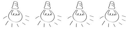 Sketch of a burning light bulb, hand-drawn vectorのイラスト素材