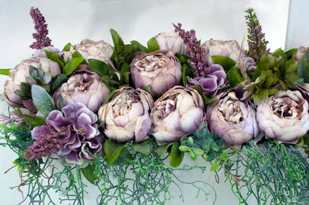 Flowers on the window of the flower shopの写真素材