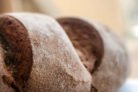 Useful bread from rye flour close-up. Healthy lifestyle, products with a low glycemic indexの写真素材