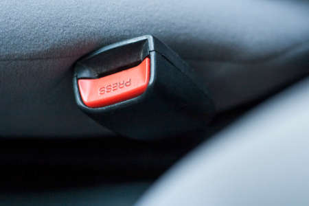 Safety in transport: the safety belt in the carの写真素材