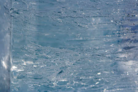 Beautiful cracks in the ice. Background for desktopの写真素材