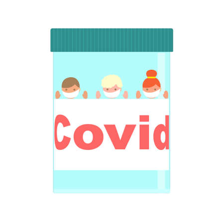 Positive analysis for coronavirus covid-19のイラスト素材