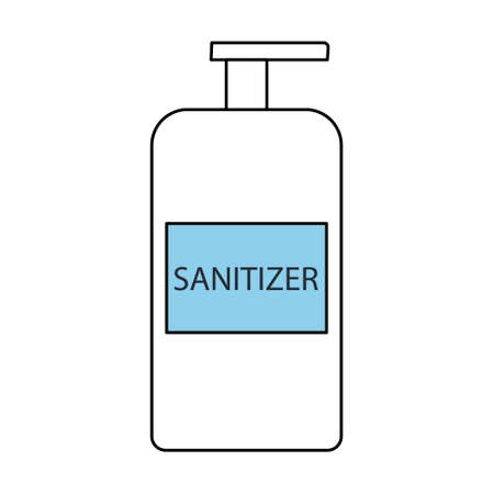 Vector virus protection kit. Medical mask, hand antiseptic, soap, antibacterial wet wipesのイラスト素材