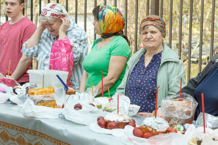 Moscow, Russia - April 27, 2019: Holding a ceremony on the street on the occasion of the end of...
