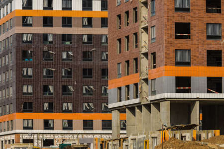 Construction of a new residential complex for young families. Concept business, real estate,...